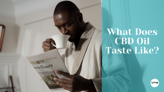 A man drinking CBD infused tea