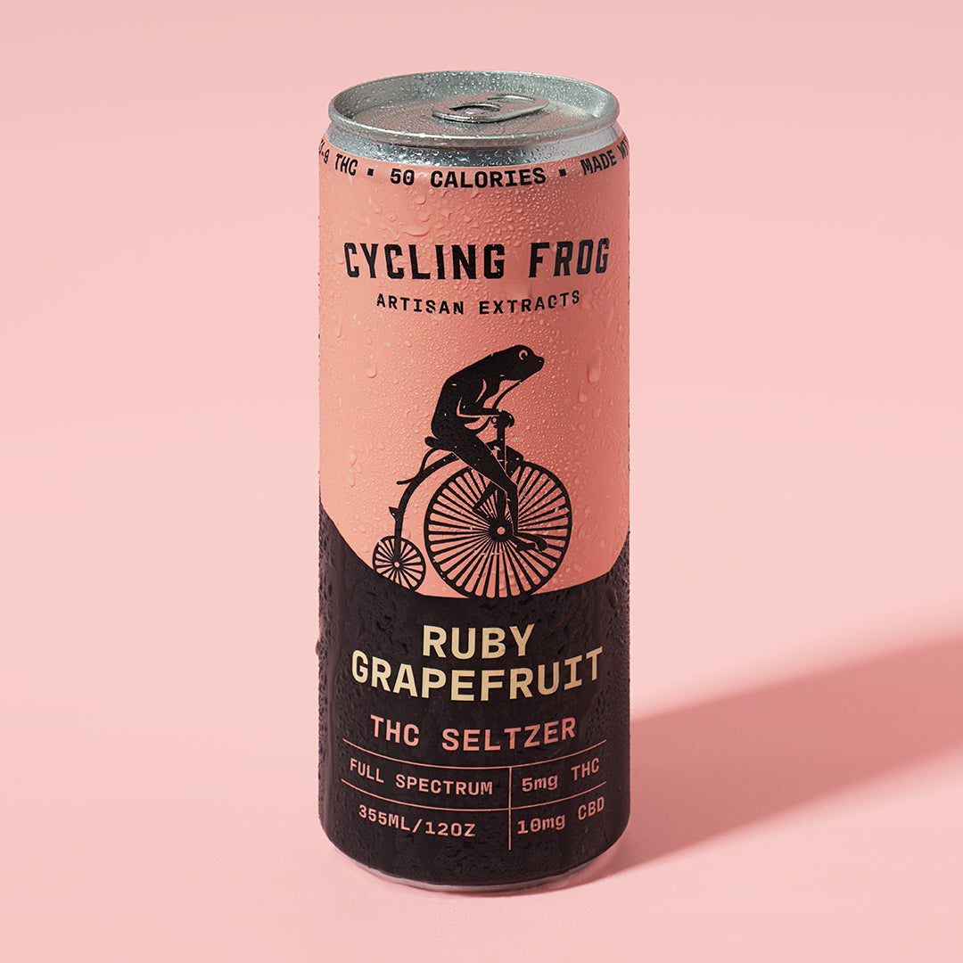 Ruby Grapefruit THC Seltzer by Cycling Frog