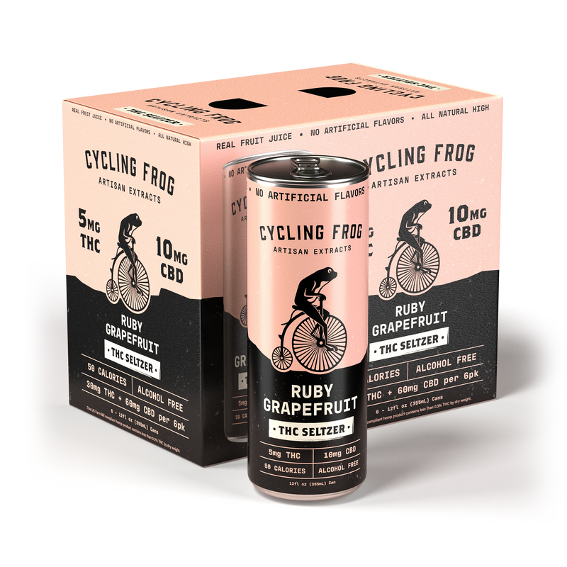 Ruby Grapefruit THC Seltzer by Cycling Frog