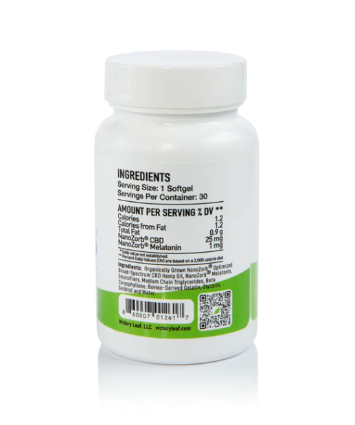CBD Softgels with Melatonin by Victory Leaf