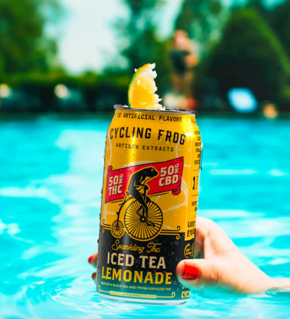 Cycling Frog Sparkling THC Iced Tea Lemonade (50mg THC + 50mg CBD, 4pk)