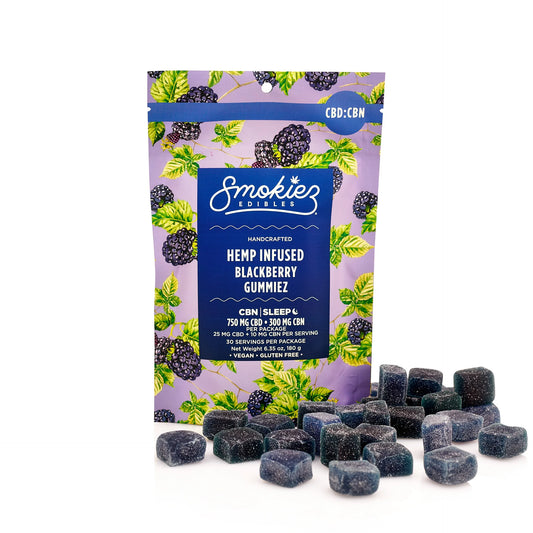 Smokiez™ Relaxing Blackberry CBD:CBN 2.5:1 Fruit Chews