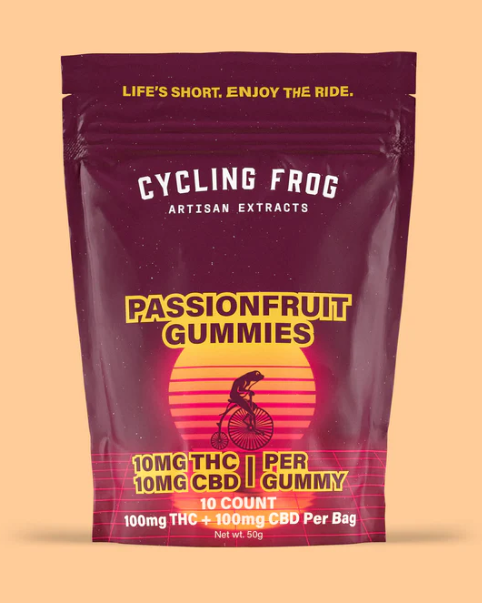 Passionfruit Gummies – 10mg THC + 10mg CBD